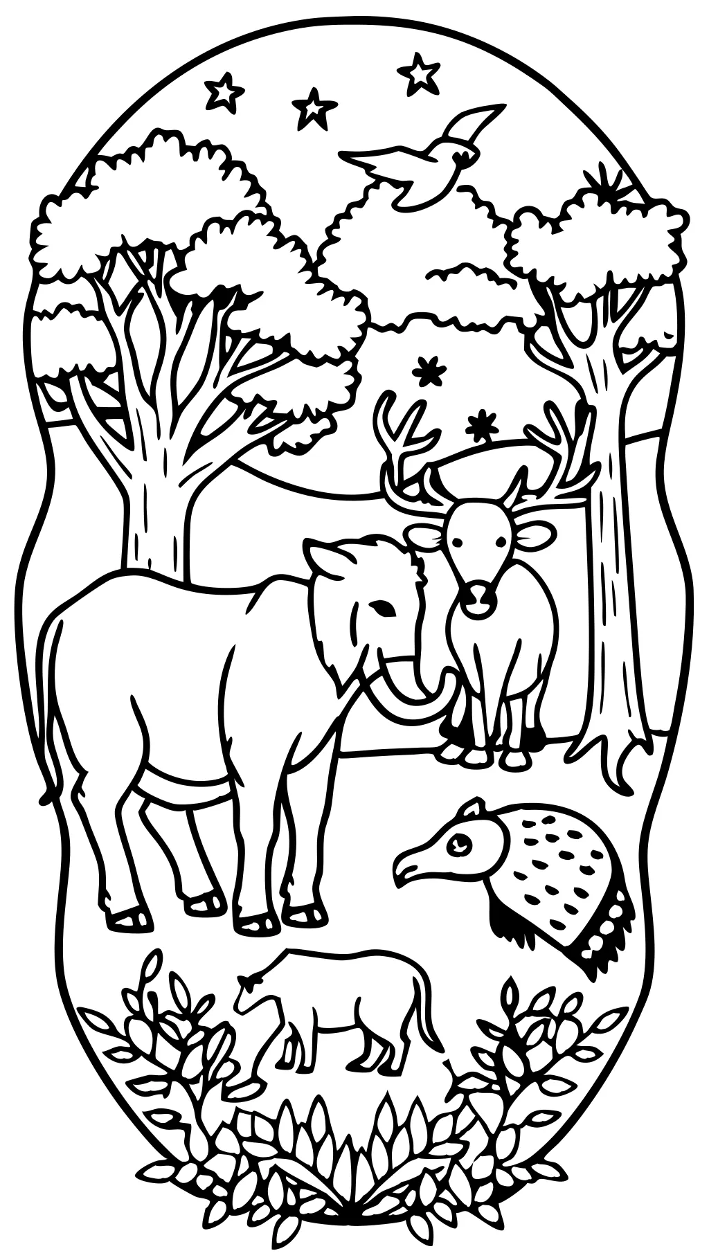 realistic animals coloring pages